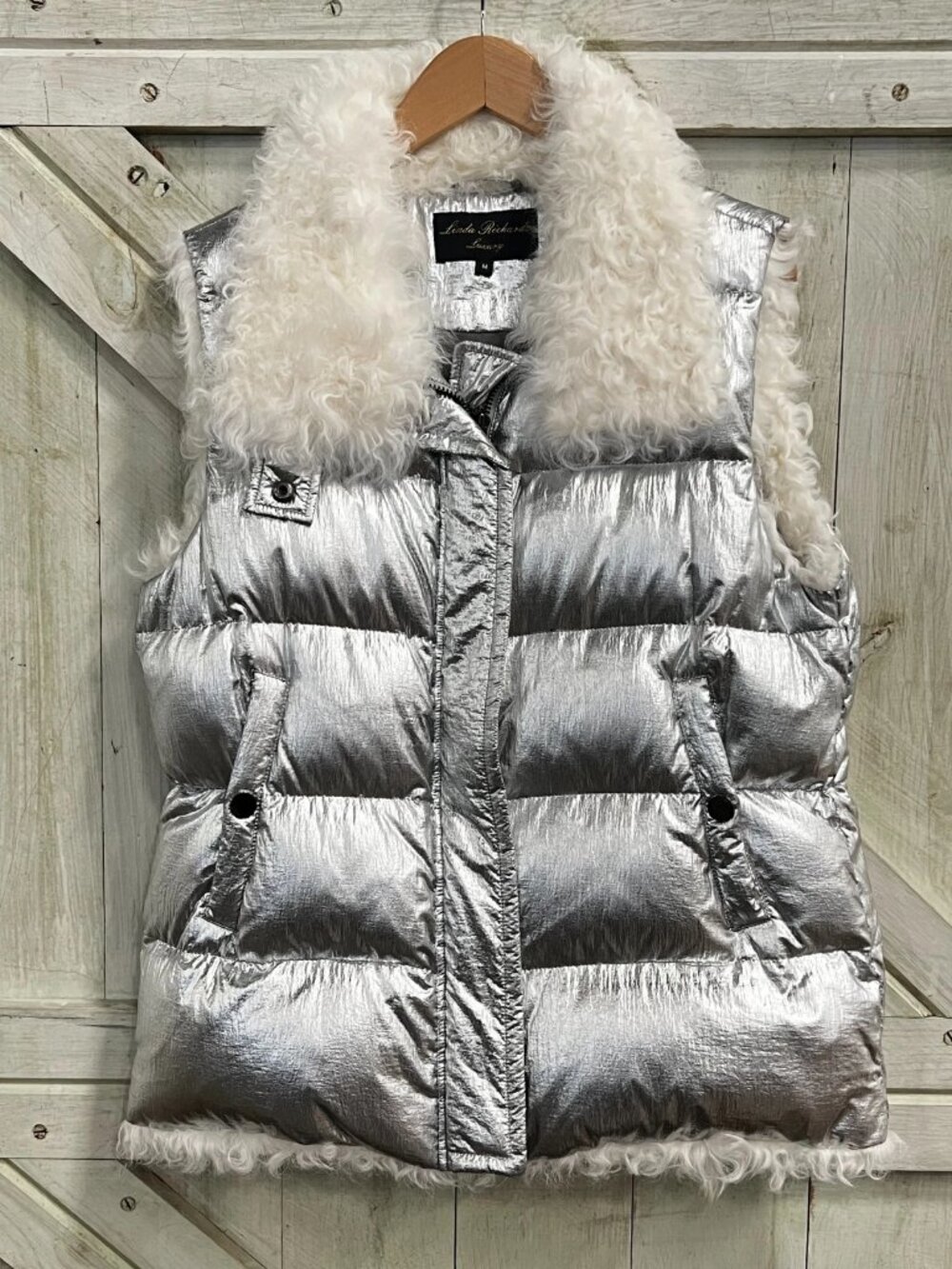 Linda Richards Silver Lamb Fur Vest
